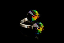 Inel Reglabil Rivoli X2, Vitrail Light, Argint 925, 11mm