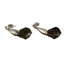 Cercei Baroque, Black Diamond, Argint 925, 16x11mm