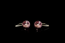 Cercei Leverback Rivoli, Light Amethyst Argint 925, 12mm