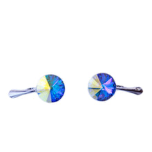Cercei Leverback Rivoli, Aurore Boreale, Argint 925, 12mm