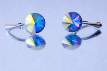 Cercei Leverback Rivoli, Aurore Boreale, Argint 925, 12mm