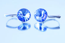 Cercei Leverback Rivoli, Light Sapphire, Argint 925, 12mm