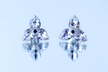 Cercei Pear X3, Cristal/Alb, Argint 925, 13mm