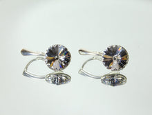 Cercei Leverback Rivoli, Crystal Foiled, Argint 925, 12mm