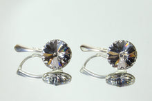 Cercei Rivoli Leverback, Crystal, Argint 925, 12mm