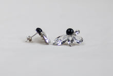 Cercei Perle Angel, Alb/Negru, Argint 925, 2.5x1.7cm