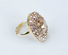 Inel Reglabil JellyFish Cerralun Oval Gold, AuriuArgint Placat Cu Aur
