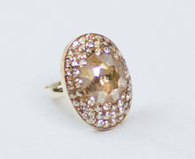 Inel Reglabil JellyFish Cerralun Oval Gold, AuriuArgint Placat Cu Aur
