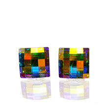 Cercei Chessboard, Aurore Boreale, Argint 925, 10mm