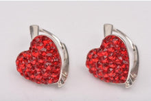 Cercei Heart Ceralun, Rosii, Argint 925, 14mm