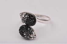 Inel Pear Ceralun Jet Crystal