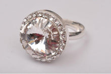 Inel Reglabil Rivoli Ceralun, Cristal, Argint 925, 19mm
