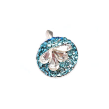 Pandantiv Pear X4 Ceralun Aquamarine, Albastru/ Verde, Argint 925, 18mm