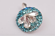 Pandantiv Pear X4 Ceralun Aquamarine, Albastru/ Verde, Argint 925, 18mm