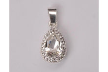 Pandantiv Pear Ceralun, Cristal, Argint 925, 10mm