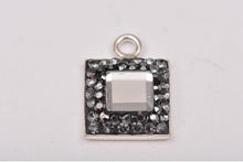 Pandantiv Base Ceralun Black Diamond, Gri/Cristal, Argint 925, 10mm