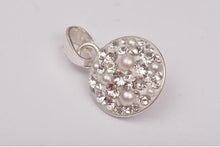 Pandantiv Xirius Ceralun Cristal Cu Perlute, Alb/ Cristal, Argint 925, 13mm