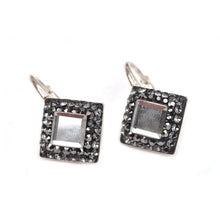 Cercei Base Ceralun Black Diamond, Gri, Argint 925, 10mm